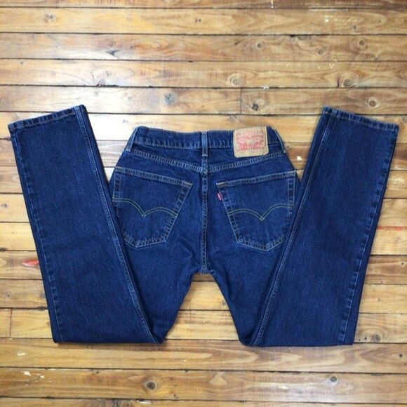Levi’s 505 dark blue jeans 99% cotton 1% elastane 30/32 Levis - Picture 2 of 12